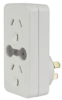 Double Adapter With LED Night Light