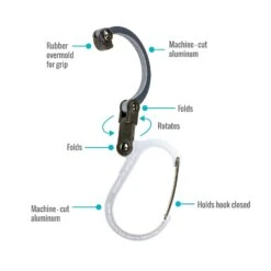 Stealth Black Heroclip 3-in-1 Clip, Swivel, Hook Carabiner (Medium) 10 Stealth Black Heroclip 3-in-1 Clip, Swivel, Hook Carabiner (Medium) -GEAR AID Shop P HC 1