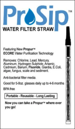 ProOne ProSip Portable Fluoride Water Filter Straw -GEAR AID Shop ProSipStraw 2