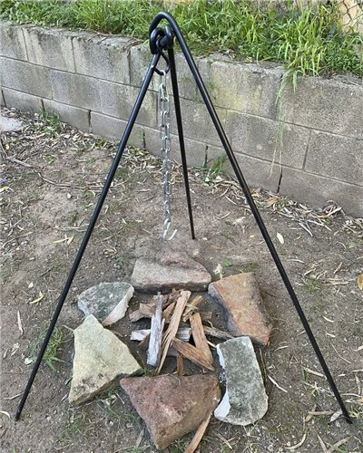 Steel Campfire Collapsible Tripod 3 Steel Campfire Collapsible Tripod