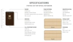 Rite In The Rain No. 435 All Weather Notebook Brown -GEAR AID Shop RITR 435 4