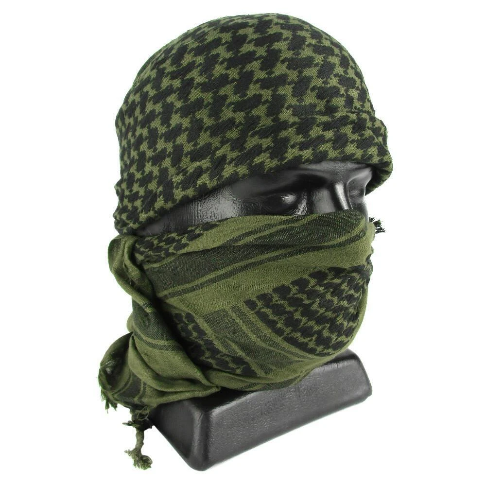 Shemagh Tactical Desert Scarf (Black & Green) 3 Shemagh Tactical Desert Scarf (Black & Green)