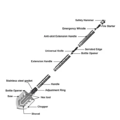 Outdoor Extendable Multifunctional Folding Shovel -GEAR AID Shop SDOshovel 3
