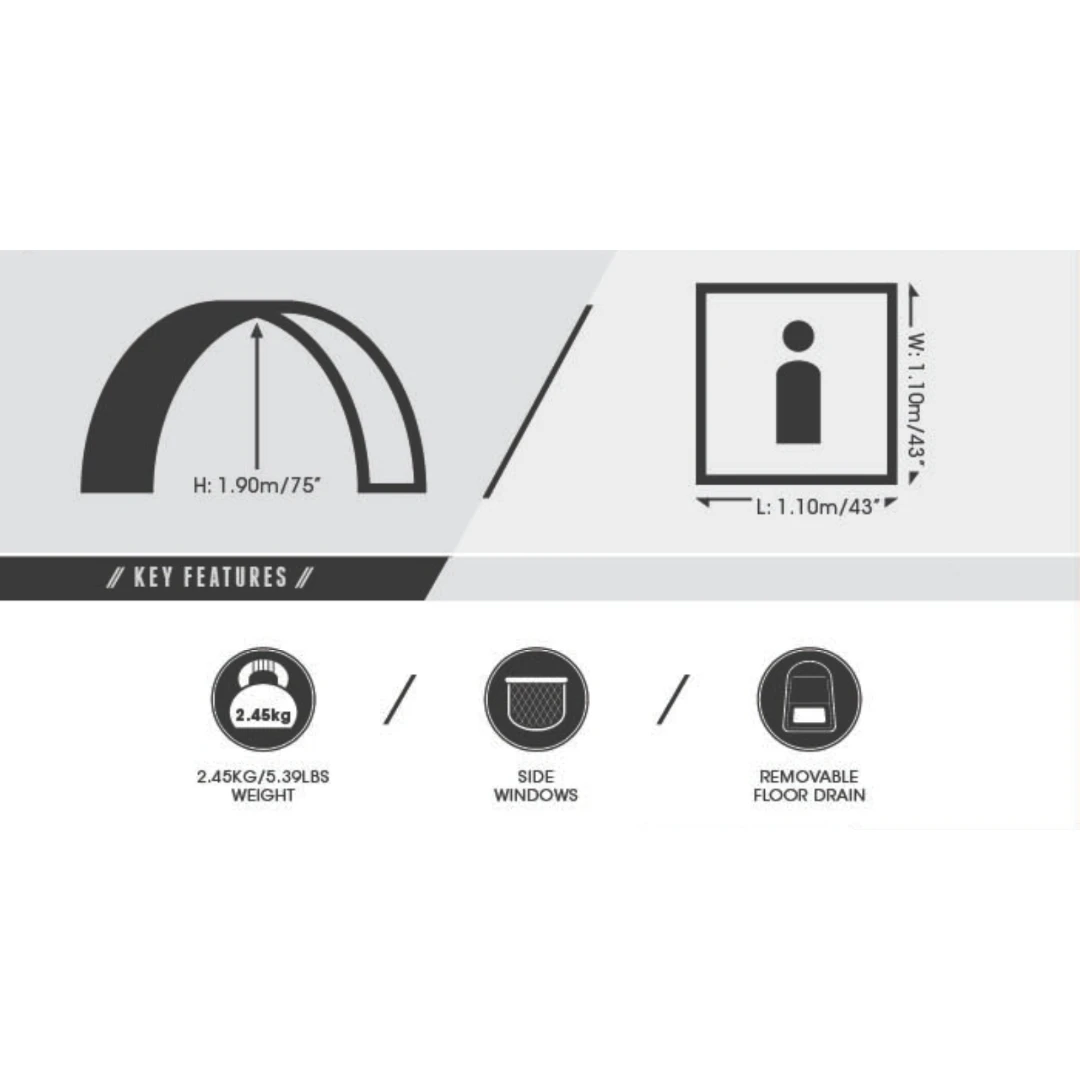 Pavillo Ramble X2 Bathroom Tent 5 Pavillo Ramble X2 Bathroom Tent - Image 3