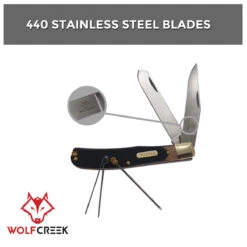Wolf Creek 2 Blade Trapper Folding Knife -GEAR AID Shop WC 8973 3